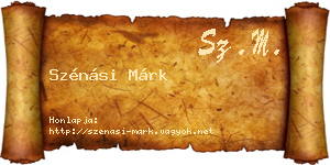 Szénási Márk névjegykártya